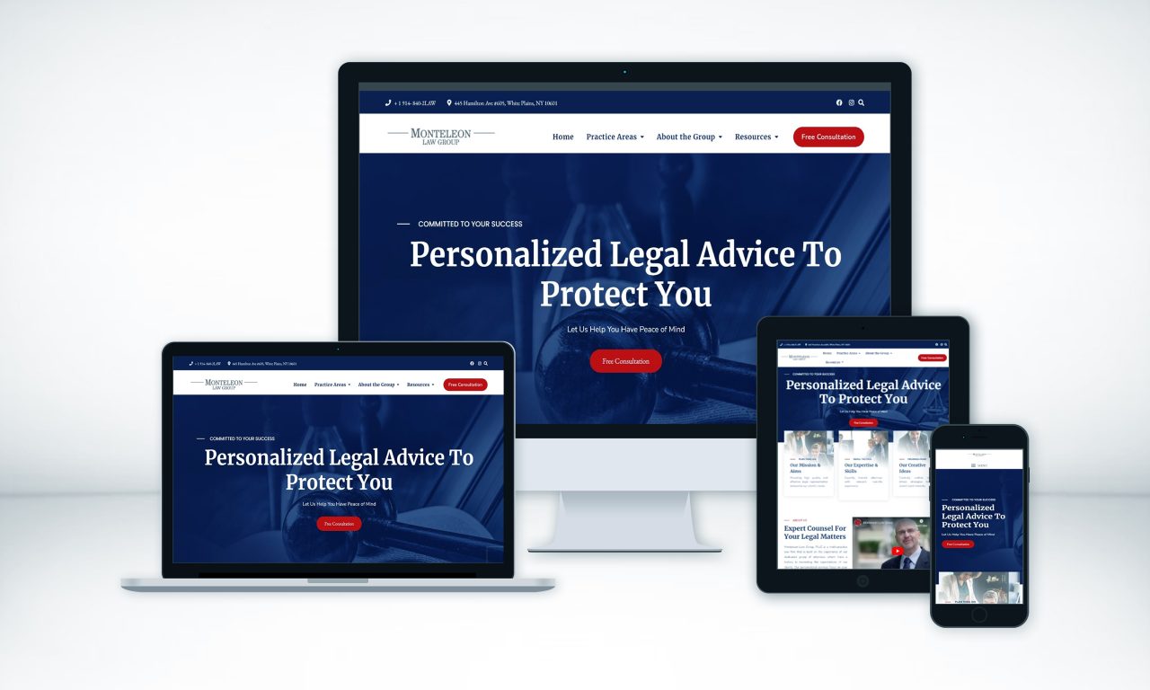 Monteleon Law Group Responsive Layout