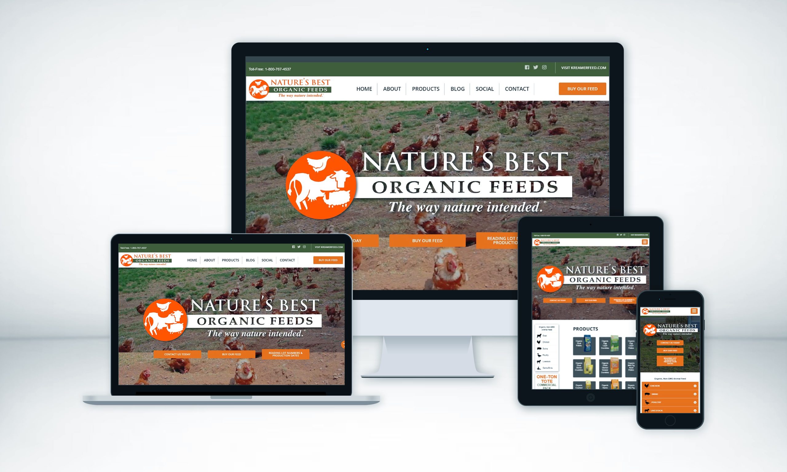 Nature's Best Organic Feeds Responsive Layout